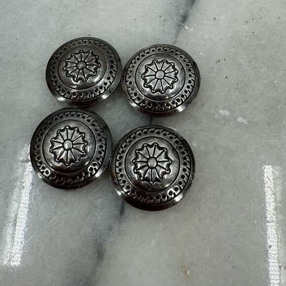 Vintage Jewelry - Vintage western silver button covers